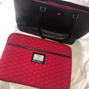 Black Knomo purse with laptop insert